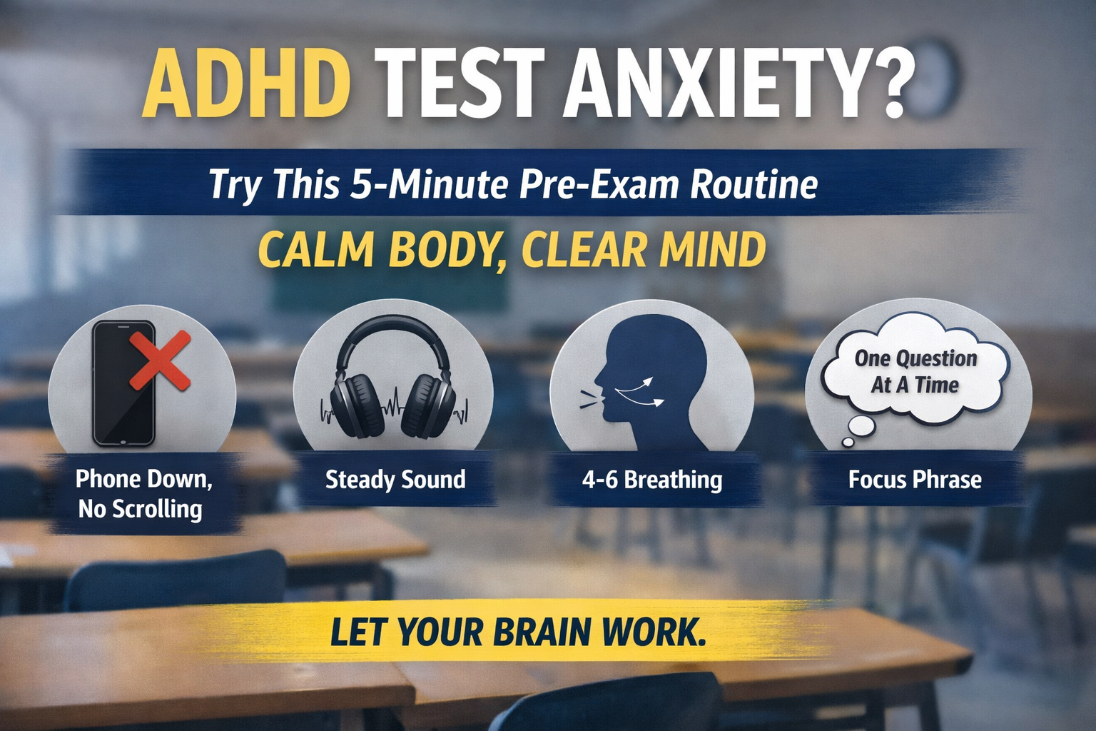ADHD Test Anxiety: The 5-Minute Pre-Exam Routine That Helps You Stay Steady