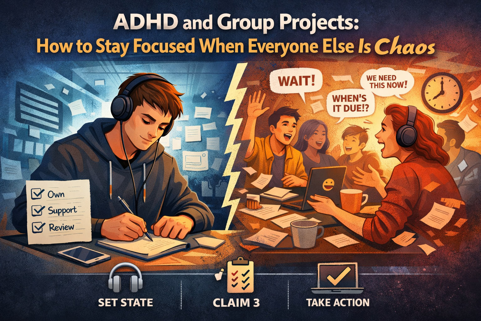 ADHD and Group Projects: How to Stay Focused When Everyone Else Is Chaos