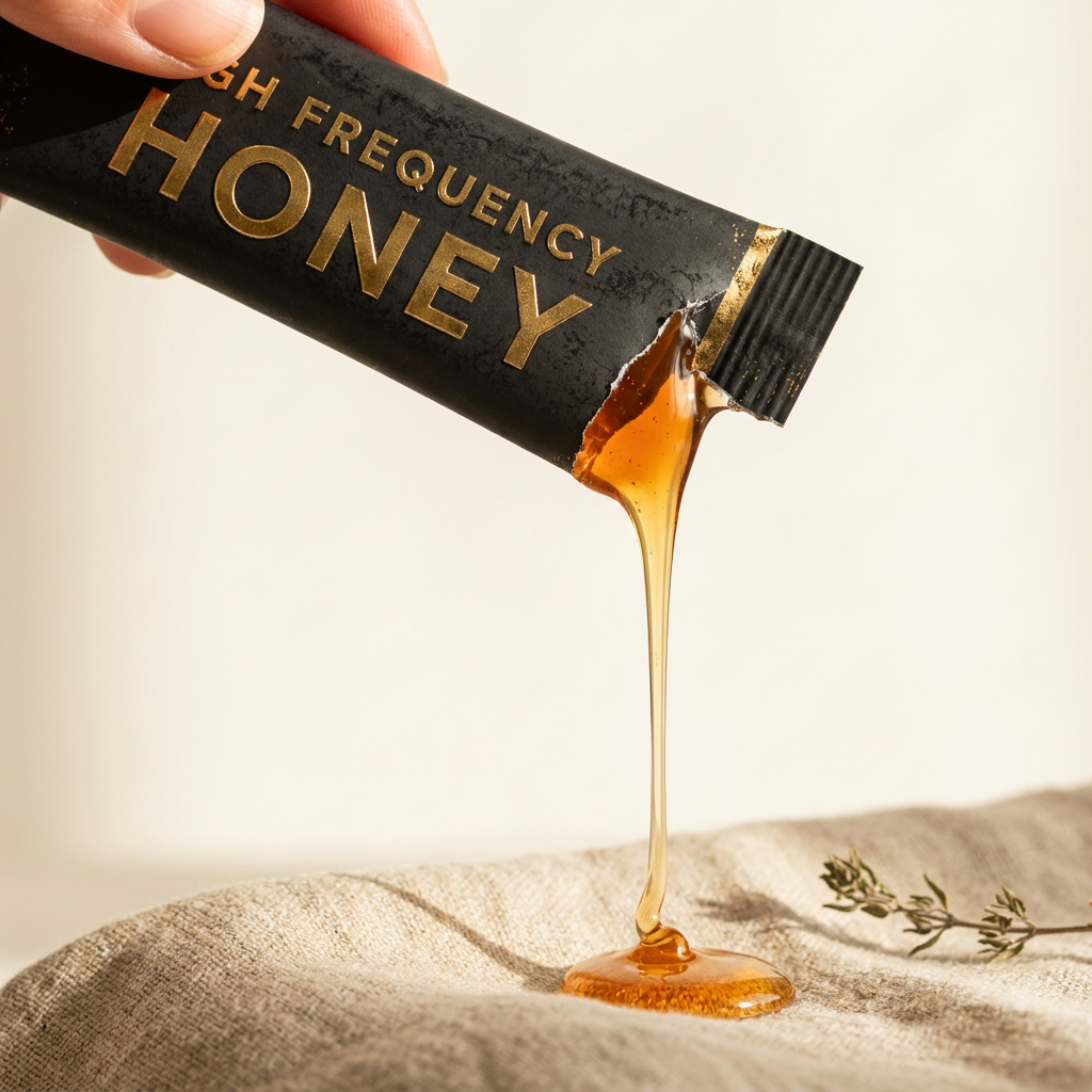 High Frequency Honey — Sacred Himalayan Shilajit Infused Mineral Honey Caramel Flavor Natural Honey Snack