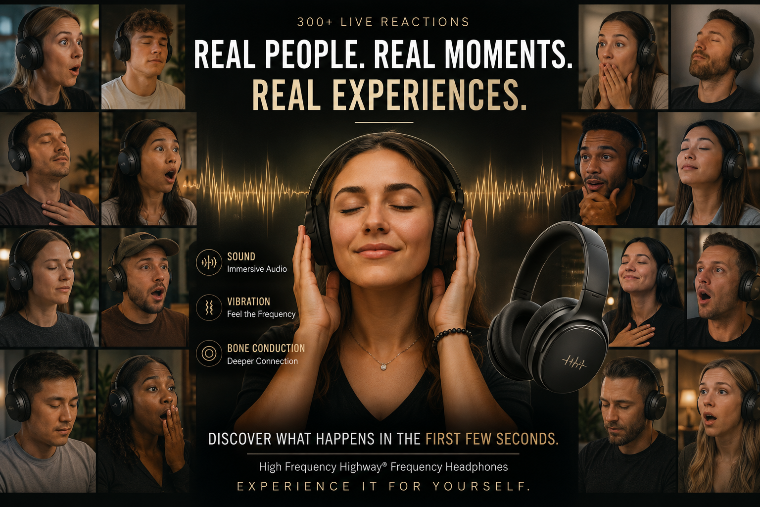 What 300 Live Reactions Reveal About the First Time People Try High Frequency Highway Headphones