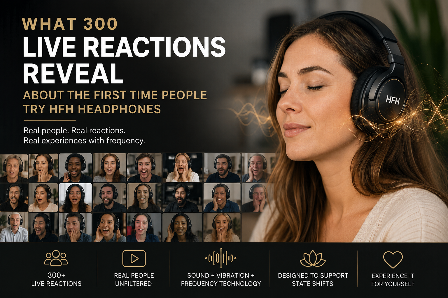 What 300 Live Reactions Reveal About the First Time People Try HFH Headphones