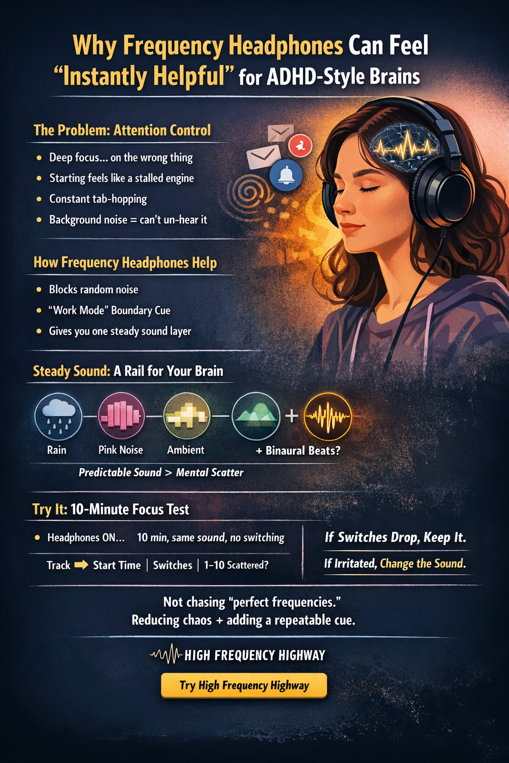 Why Frequency Headphones Can Feel “Instantly Helpful” for ADHD-Style Brains