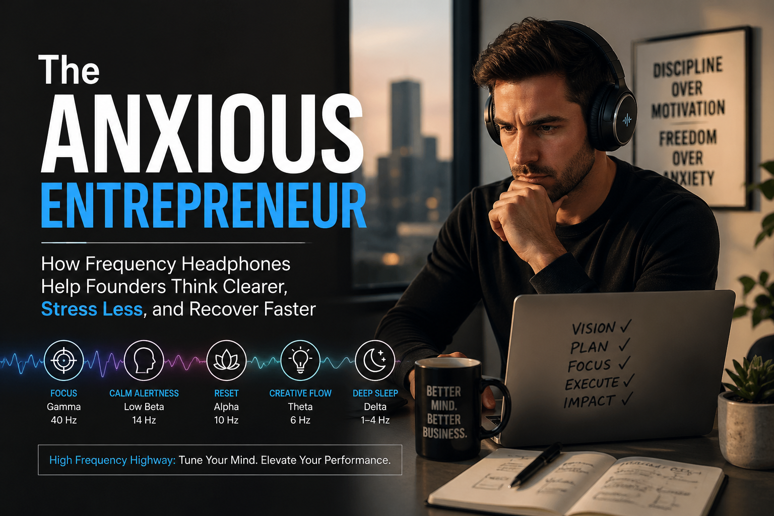 The Anxious Entrepreneur: How Frequency Headphones Help Founders Think Clearer, Stress Less, and Recover Faster