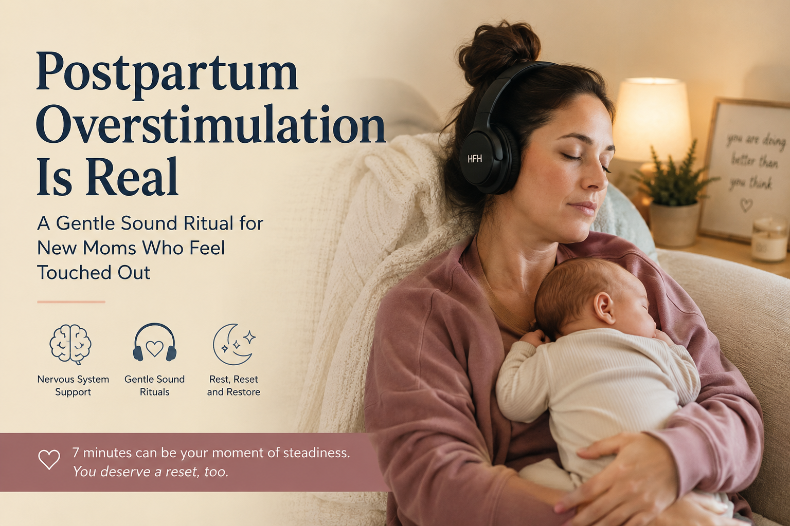 Postpartum Overstimulation Is Real: A Gentle Sound Ritual for New Moms Who Feel Touched Out