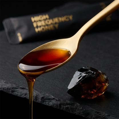 High Frequency Honey — Sacred Himalayan Shilajit Infused Mineral Honey Caramel Flavor Natural Honey Snack