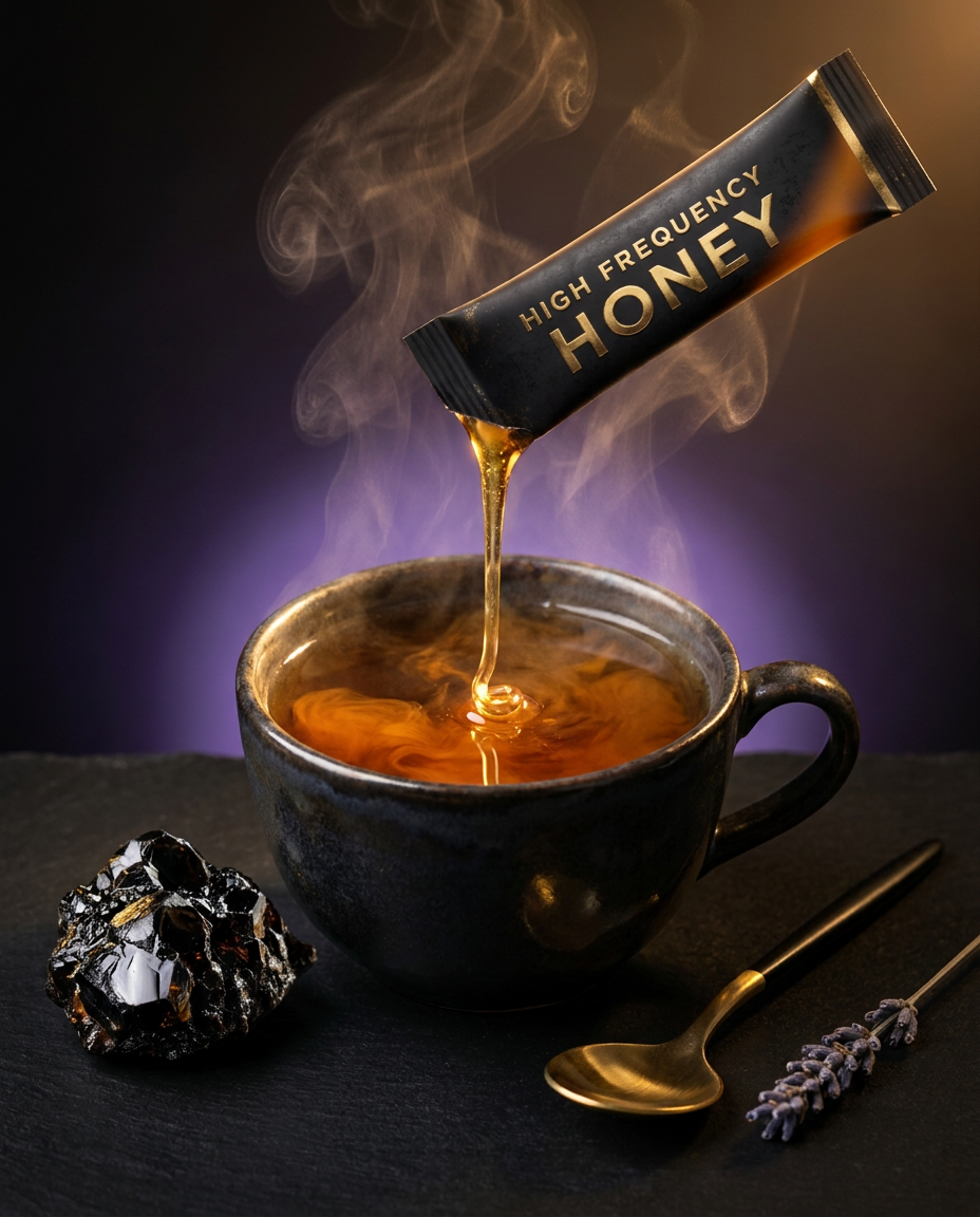 High Frequency Honey — Sacred Himalayan Shilajit Infused Mineral Honey Caramel Flavor Natural Honey Snack